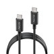 NGS ZYRO 60W-1 cable USB USB 2.0 1 m USB C Negro